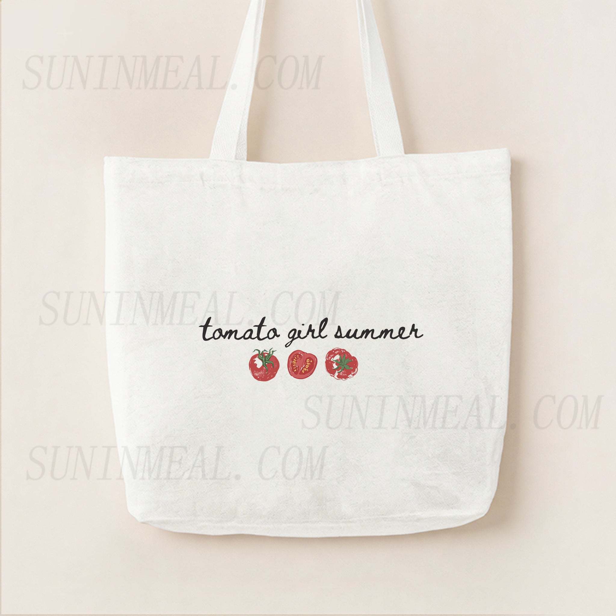 Tomato Girl Summer Canvas Tote Bag