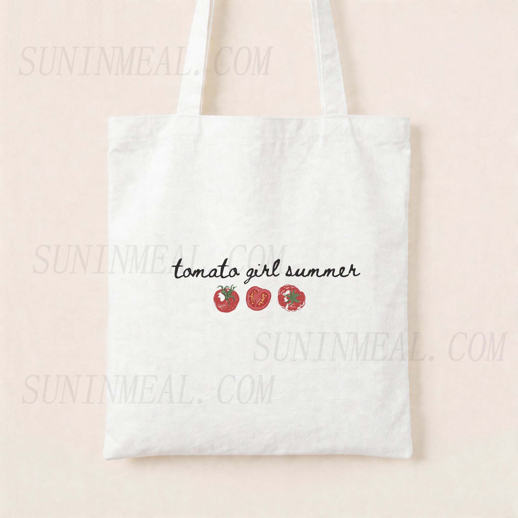 Tomato Girl Summer Canvas Tote Bag