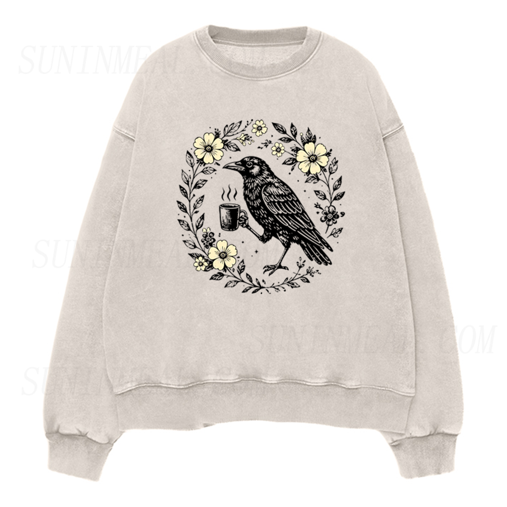Raven Botanical Unisex Crewneck Sweatshirt