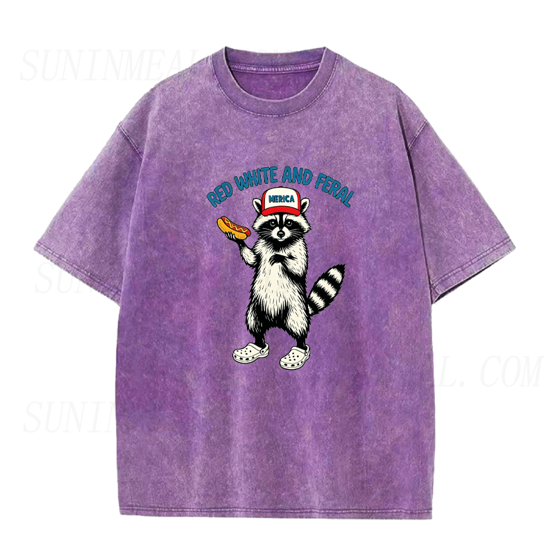 Red White and Feral 4th of July Unisex Tee