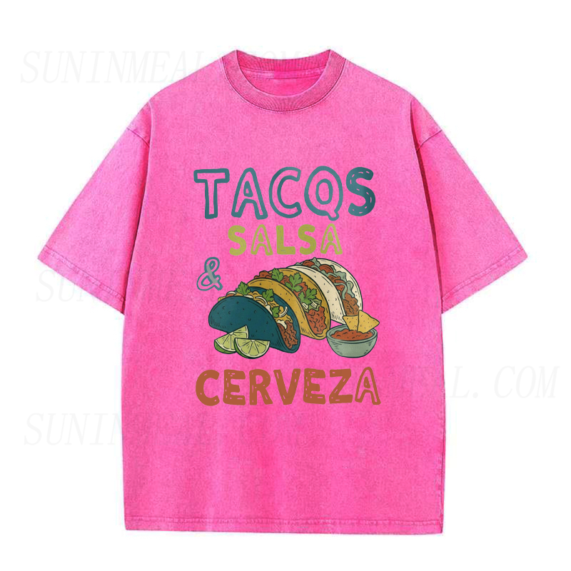 Tacos Salsa Cerveza Unisex Tee
