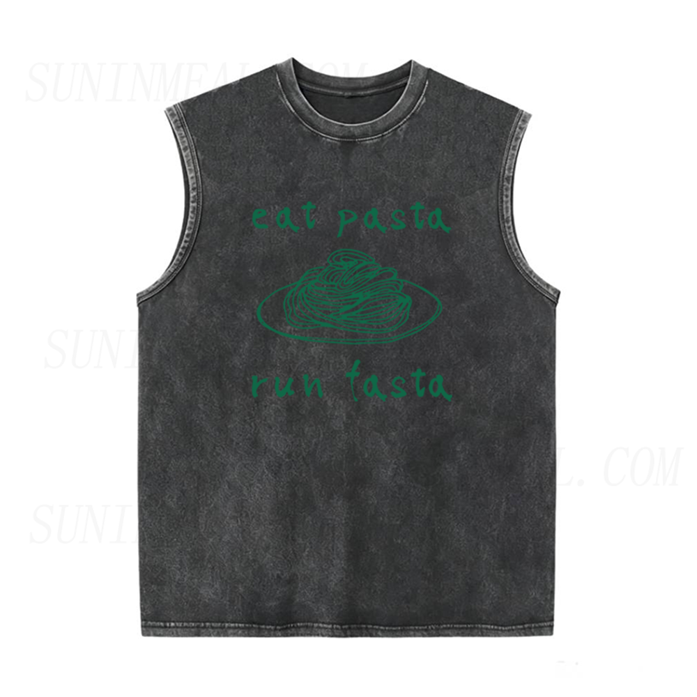 Eat Pasta Run Fasta Unisex Tank Top