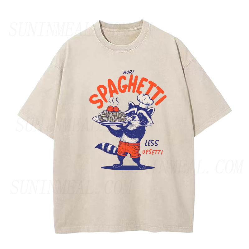 Raccoon Chef More Spaghetti Less Upsetti Tee