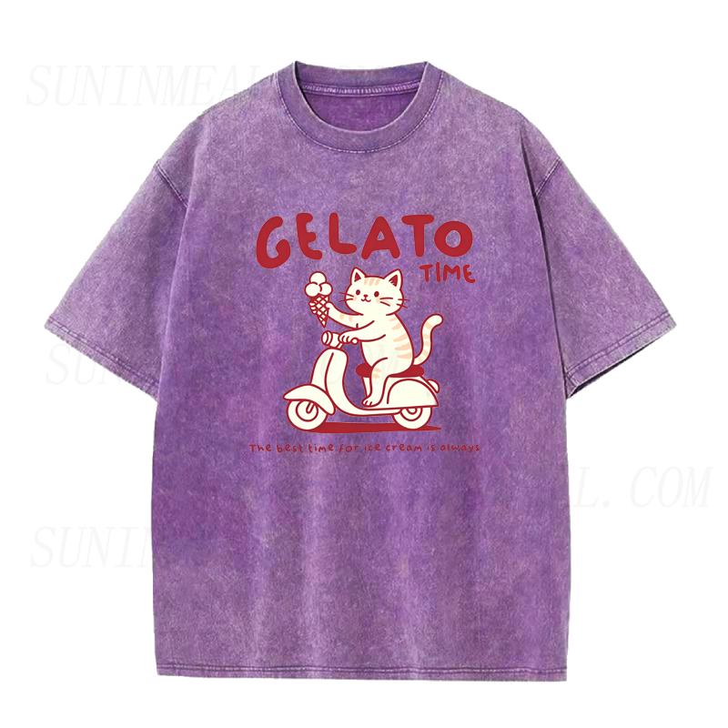 Gelato Time Cat Unisex Tee