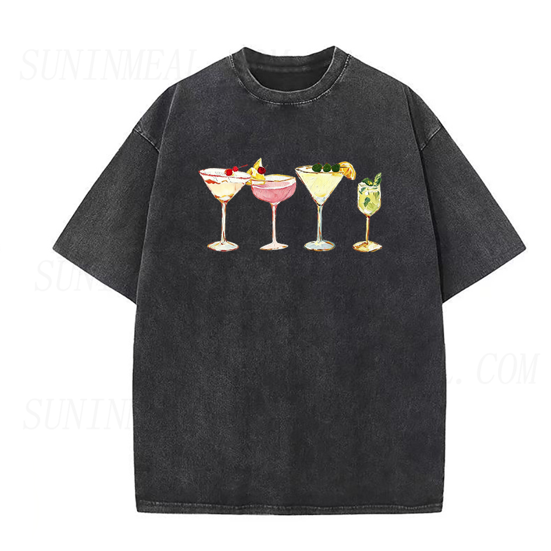 Vintage Watercolor Cocktail Collection Unisex Tee