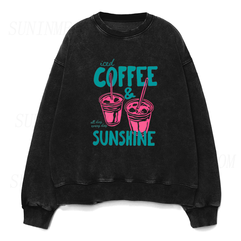 Iced Coffee and Sunshine Unisex Crewneck Sweatshirt