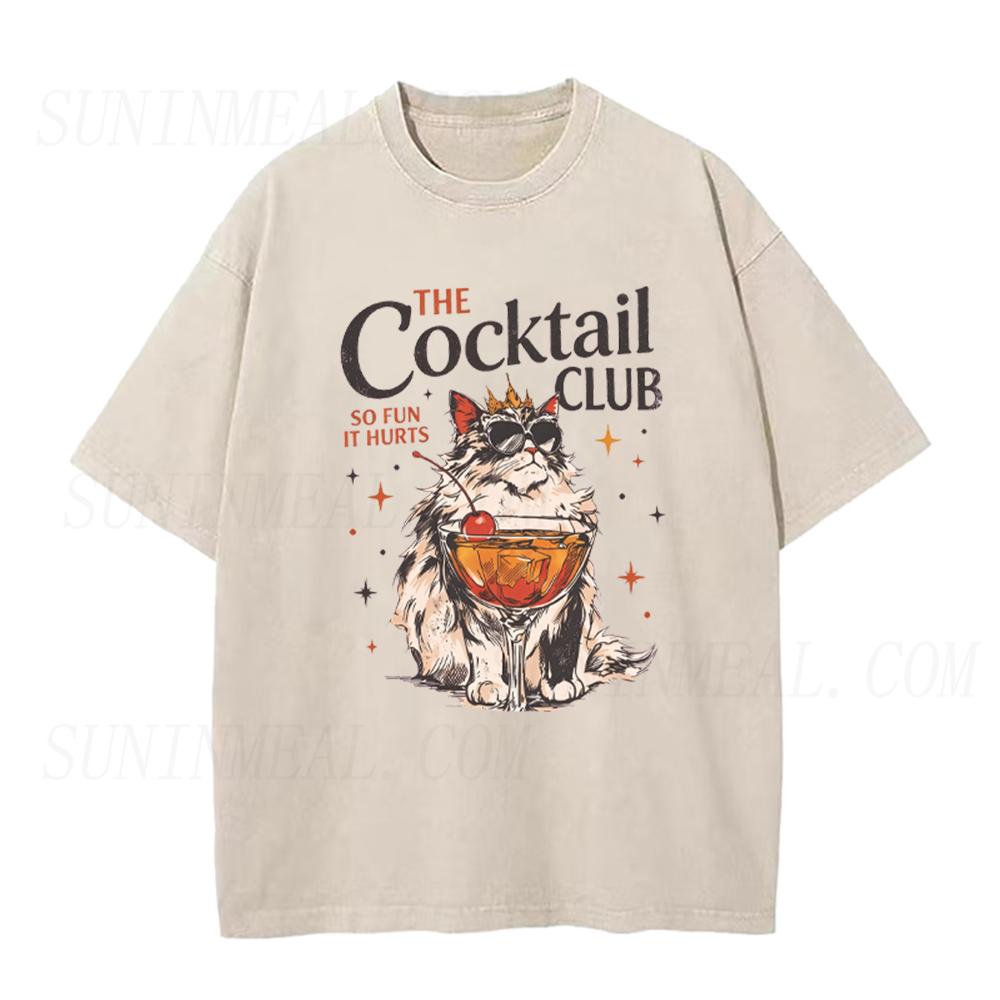 The Cocktail Club Cool Cat Graphic Unisex Tee
