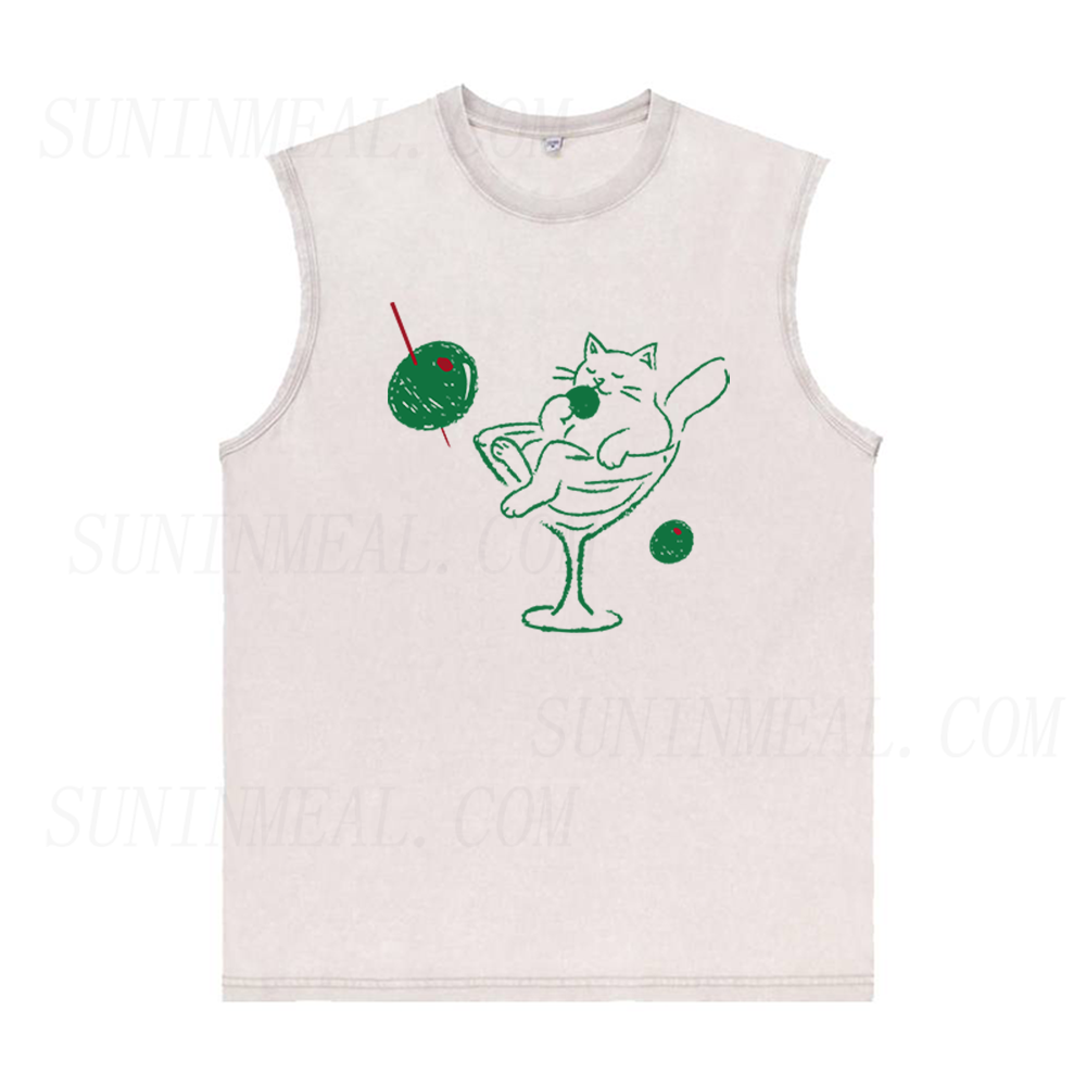 Cats and Martinis Unisex Tank Top