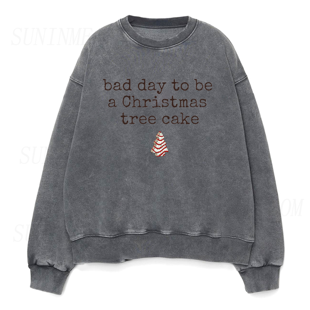 Bad Day to be a Christmas Tree Cake Unisex Crewneck Sweatshirt
