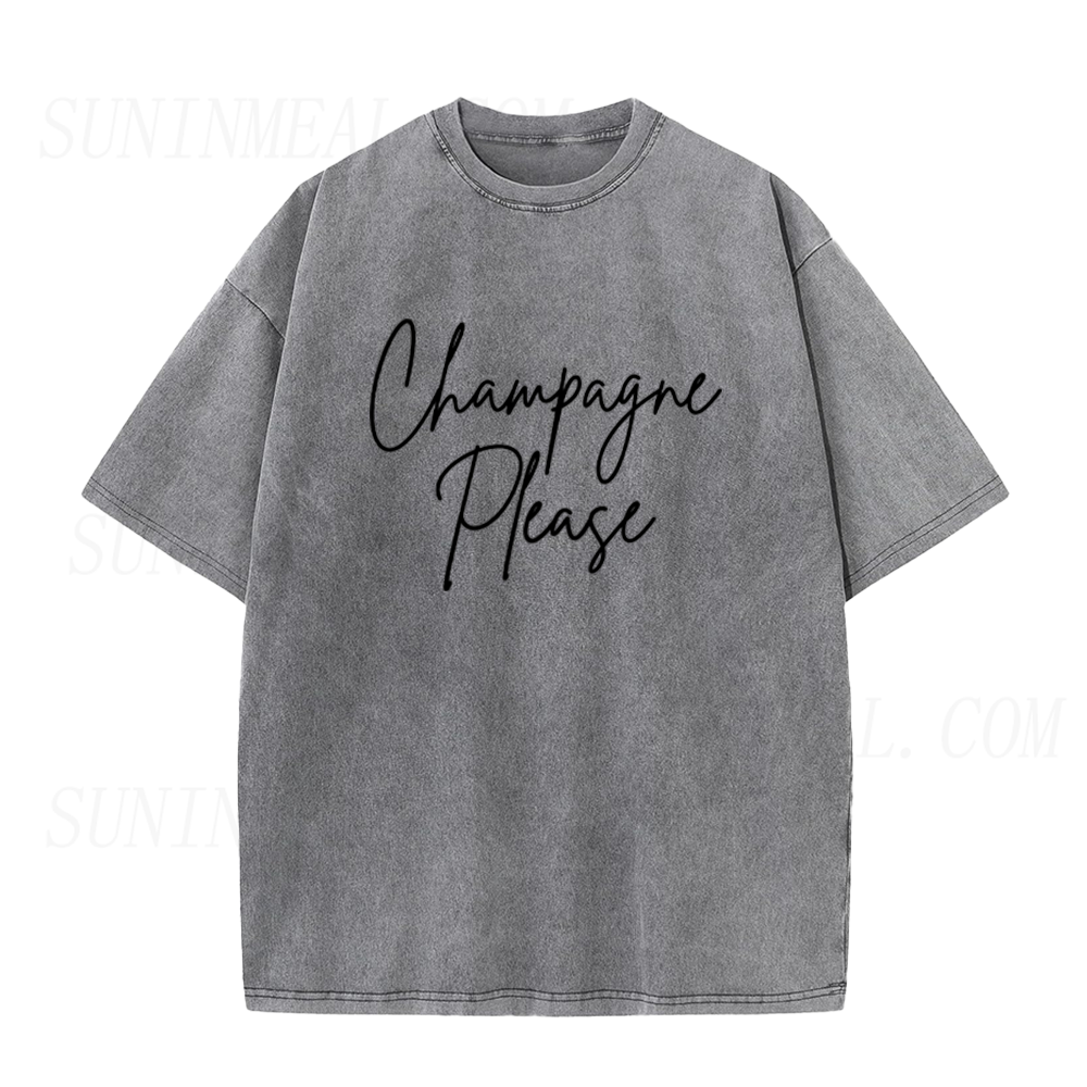 Retro Champagne Please Unisex Tee