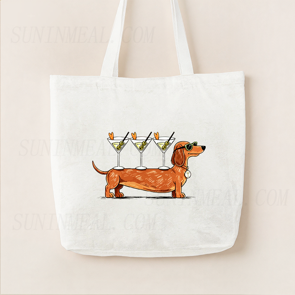 Weenies & Martinis Canvas Tote Bag