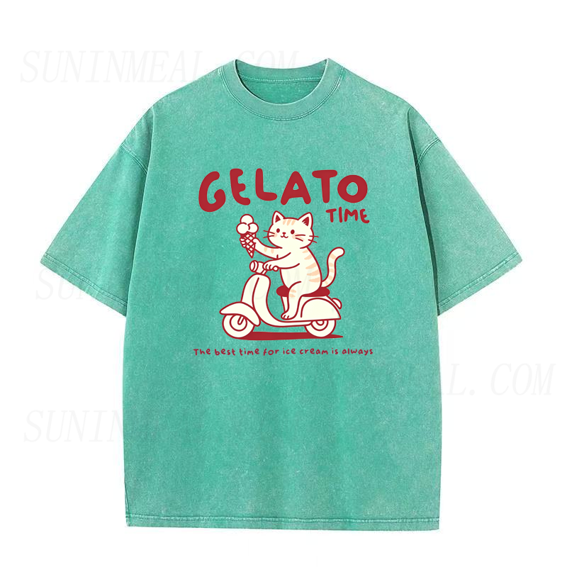 Gelato Time Cat Unisex Tee