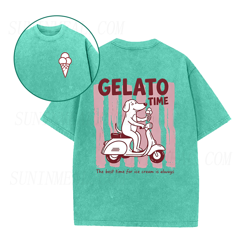 Gelato Time Dog Rider Unisex Tee