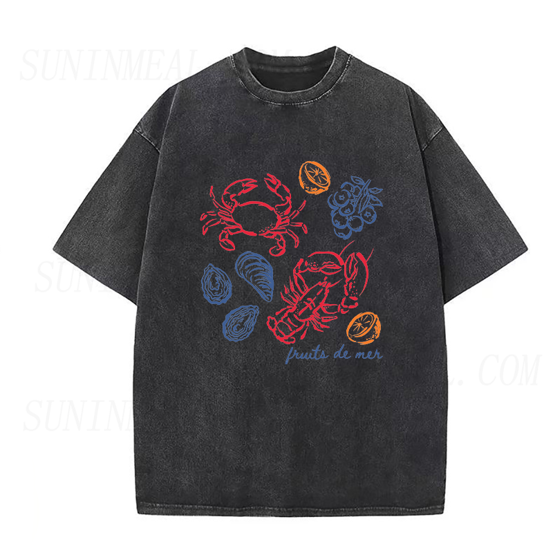French Coastal Seafood Unisex Tee