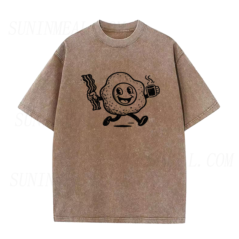 Retro Cartoon Egg Bacon Coffee Unisex Tee