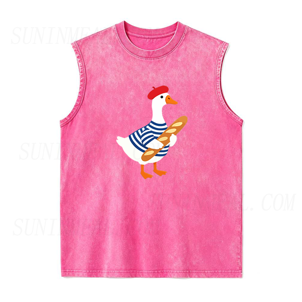Baguette French Goose Unisex Tank Top