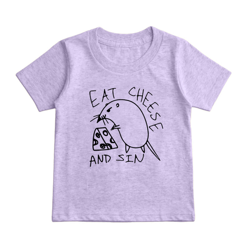 Eat Cheese and Sin Kids T-Shirt