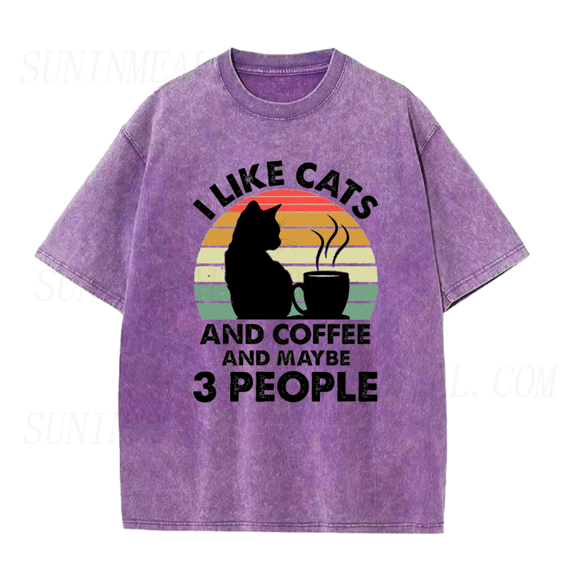 Funny Cat Coffee Tee