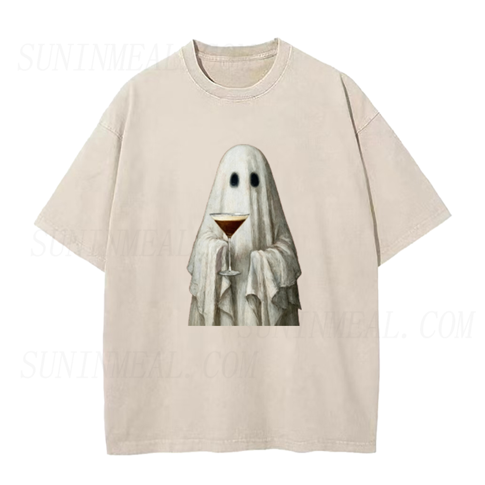 Cute Ghost with Espresso Martini Unisex Tee