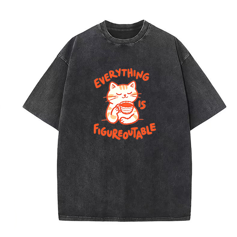 Everything Is Figureoutable Coffee Cats Unisex Tee