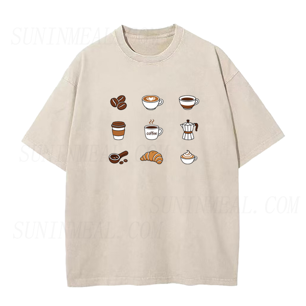Latte Cappuccino Croissant Unisex Tee
