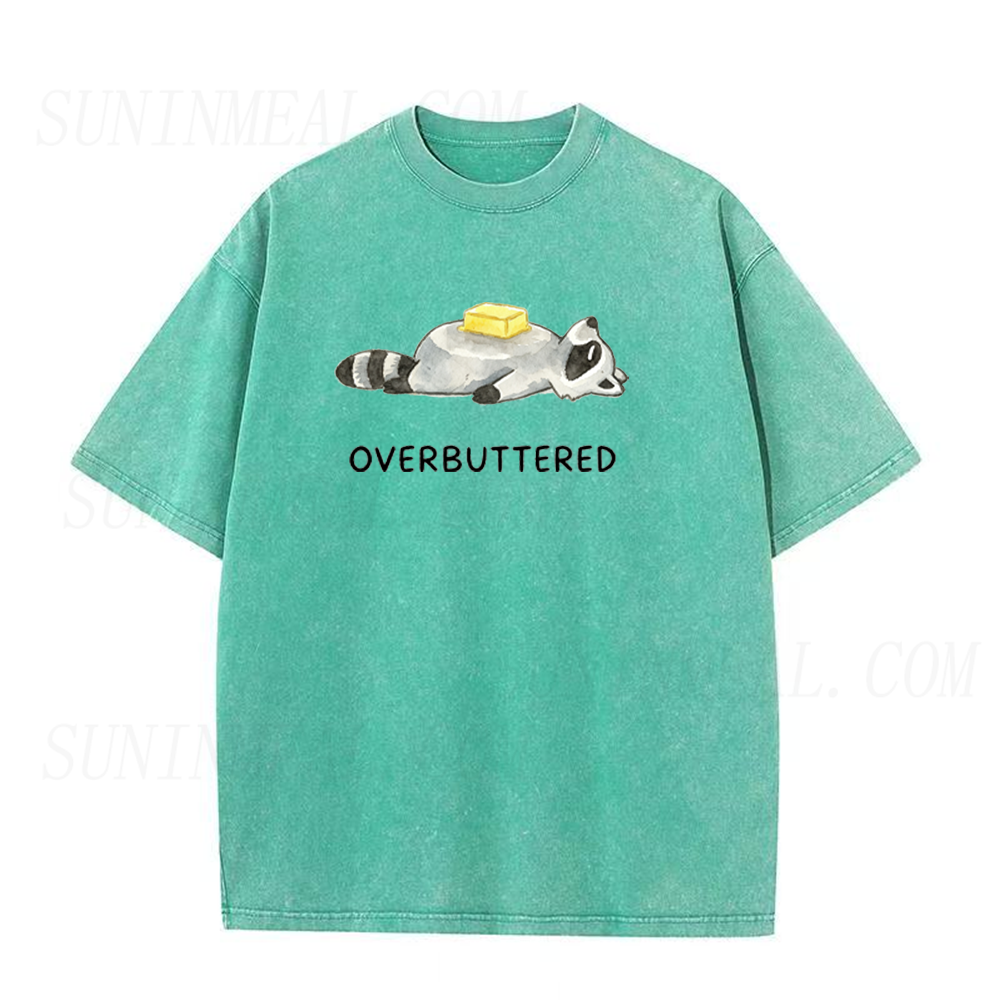 Overbuttered Raccoon Unisex Tee