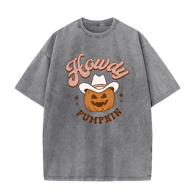 Howdy Pumpkin Western Halloween Unisex Tee