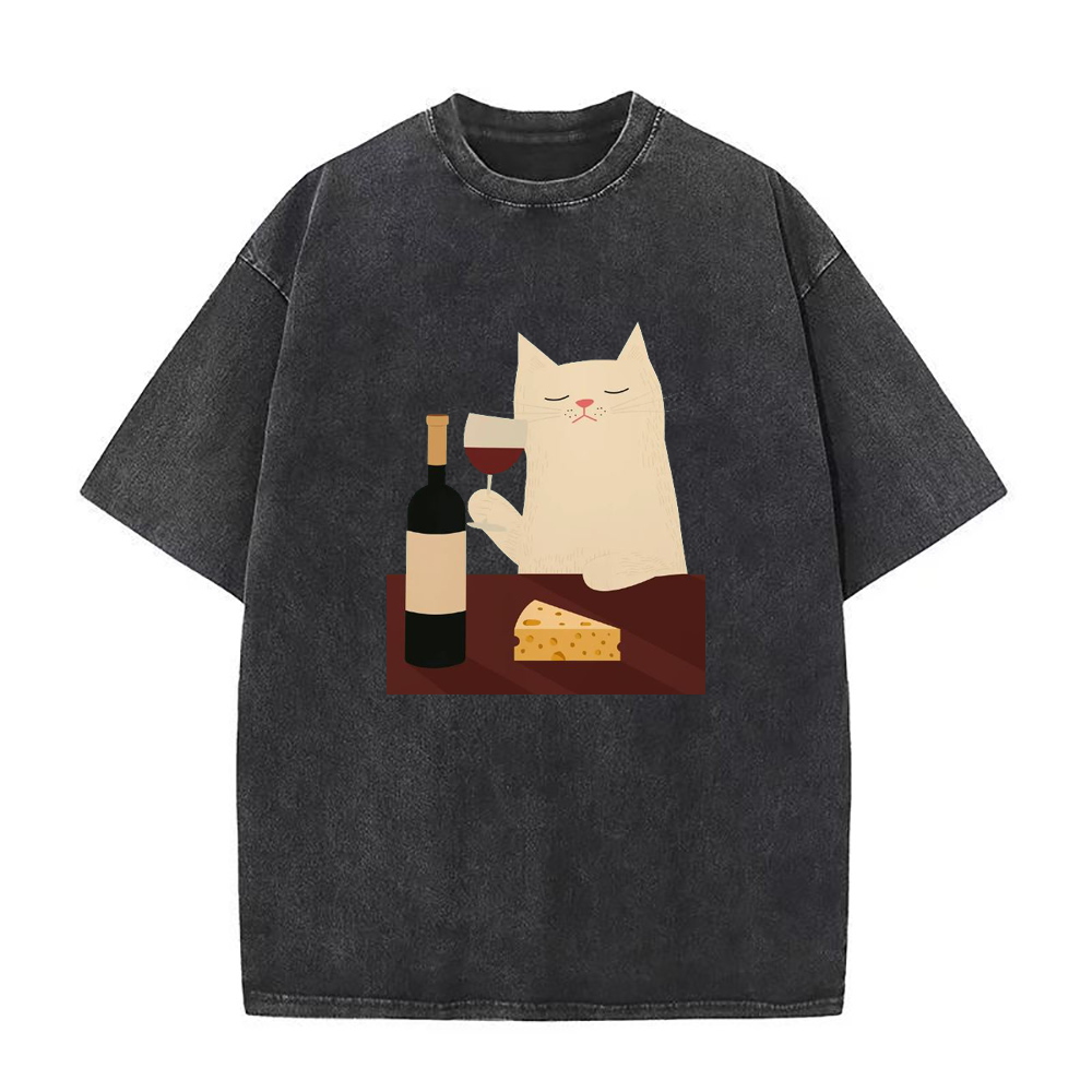 White Cat Wine Unisex Tee