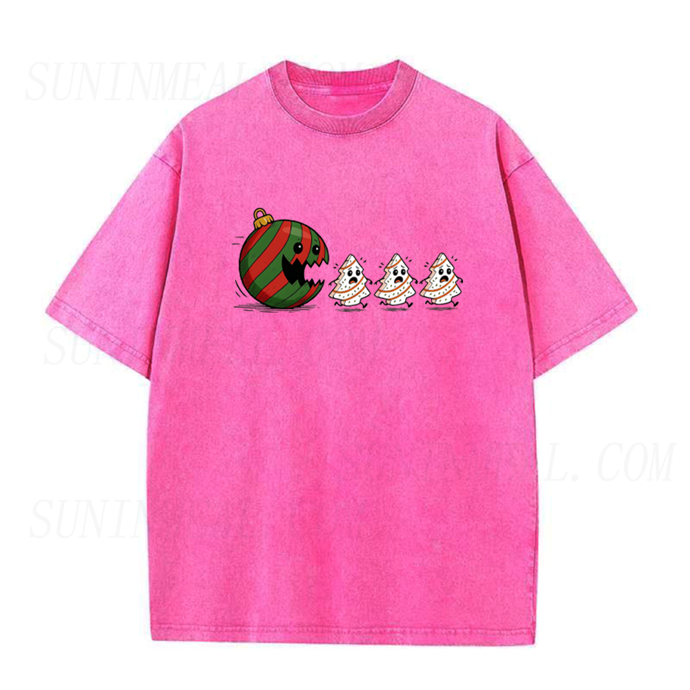 Funny Christmas Pacman Gingerbread Unisex Tee