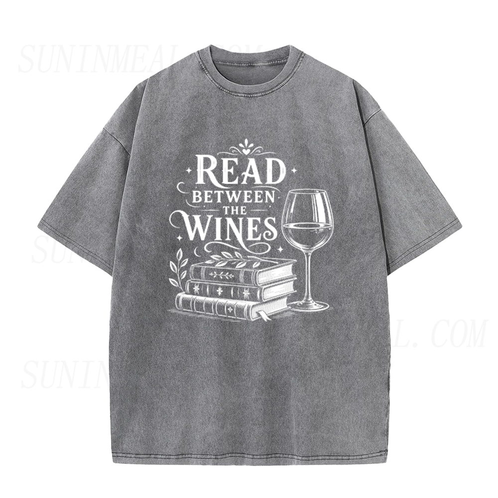 Read Between The Wines Book And Wine Lover Unisex Tee