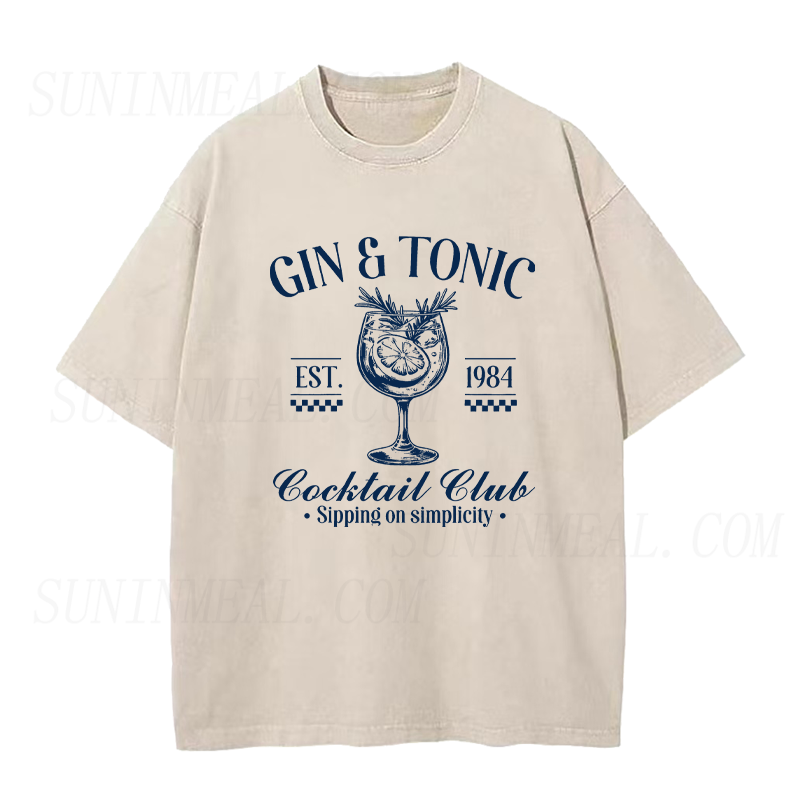 Gin and Tonic Cocktail Club Unisex Tee