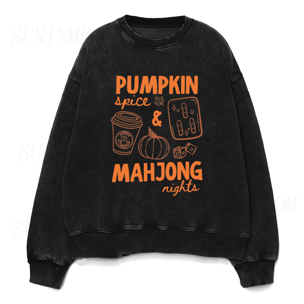 Pumpkin Spice Mahjong Unisex Crewneck Sweatshirt