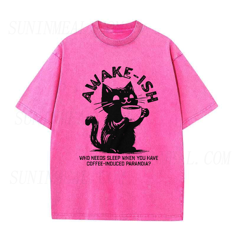 Awake-ish Coffee Cat Tee