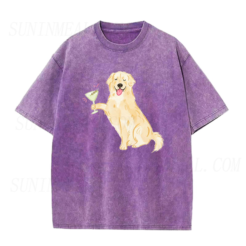 Golden Retriever Martini Unisex Tee