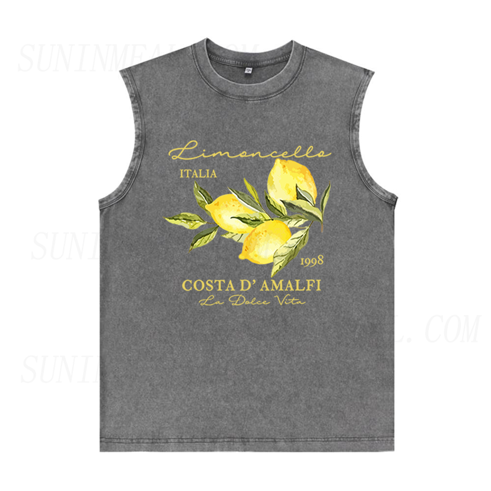 Retro Limoncello La Dolce Vita Unisex Tank Top