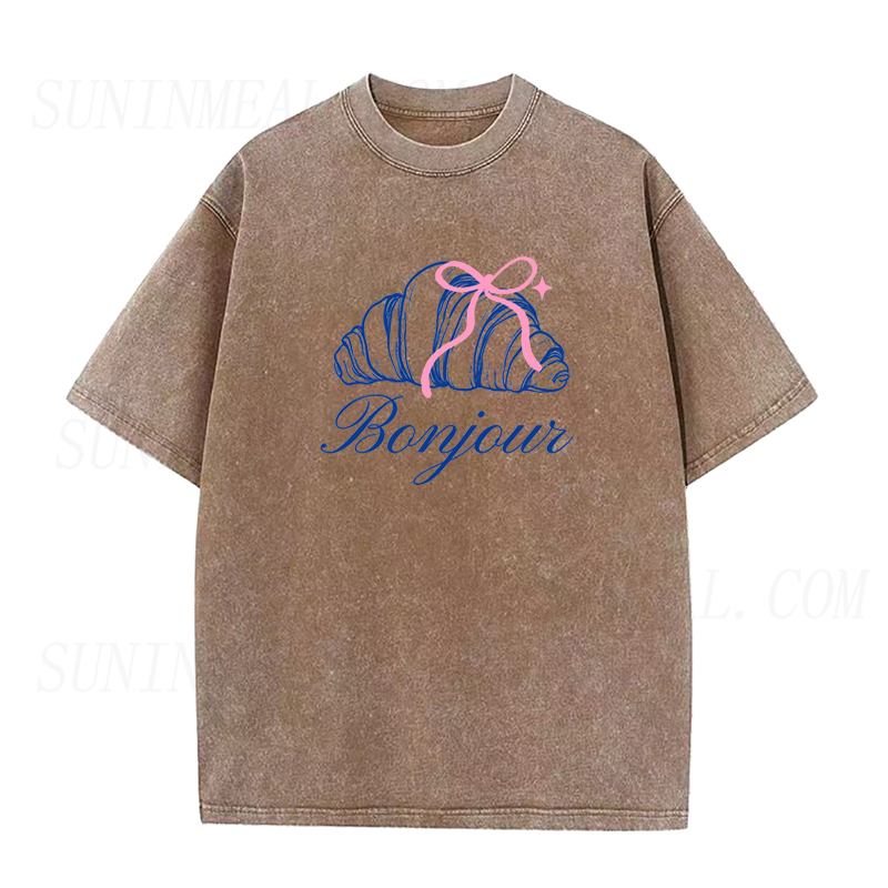Bonjour Croissant Unisex Tee