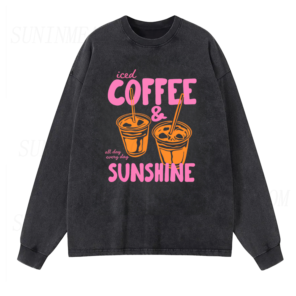 Iced Coffee & Sunshine Long Sleeve Unisex Tee