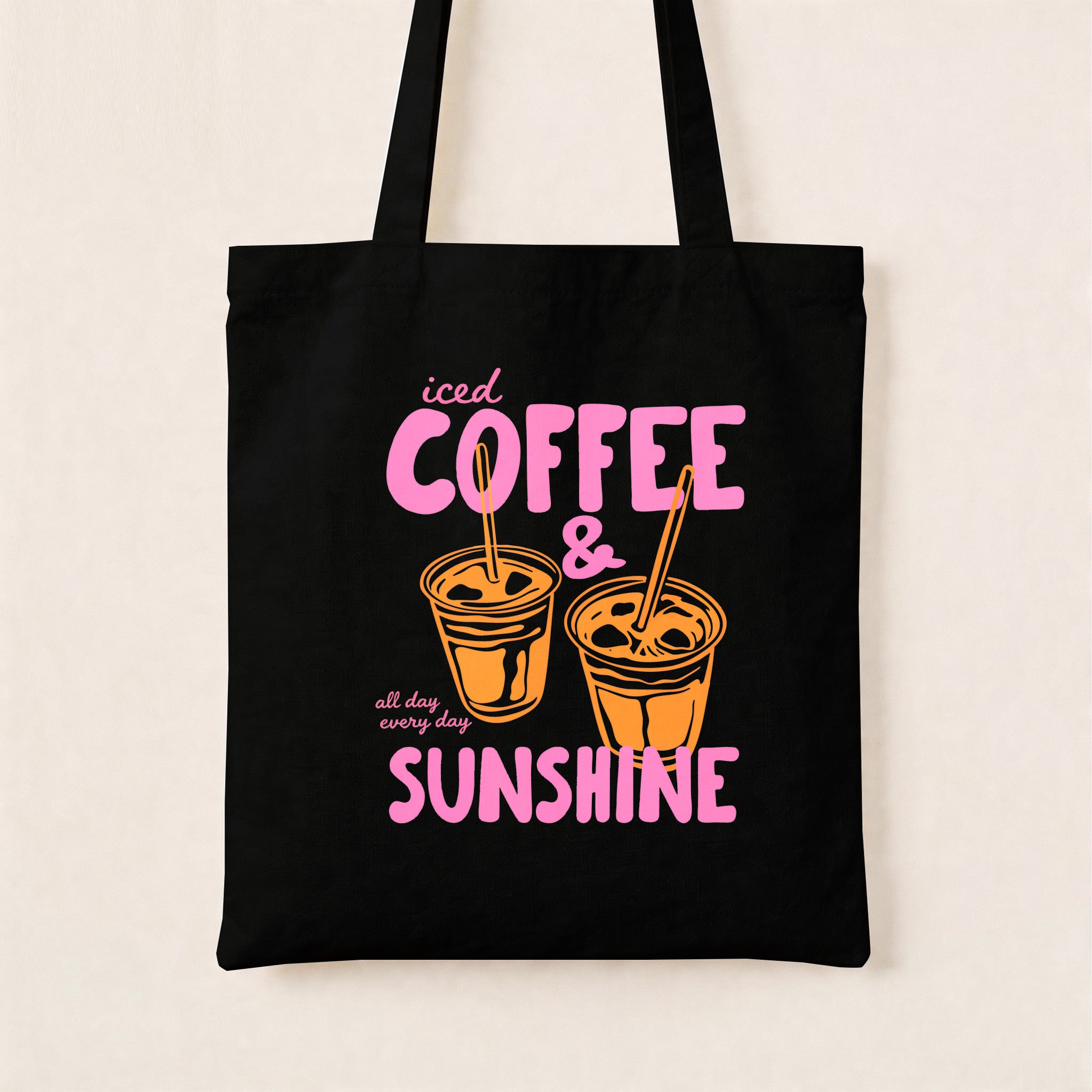 Iced Coffee & Sunshine Canvas Tote Bag