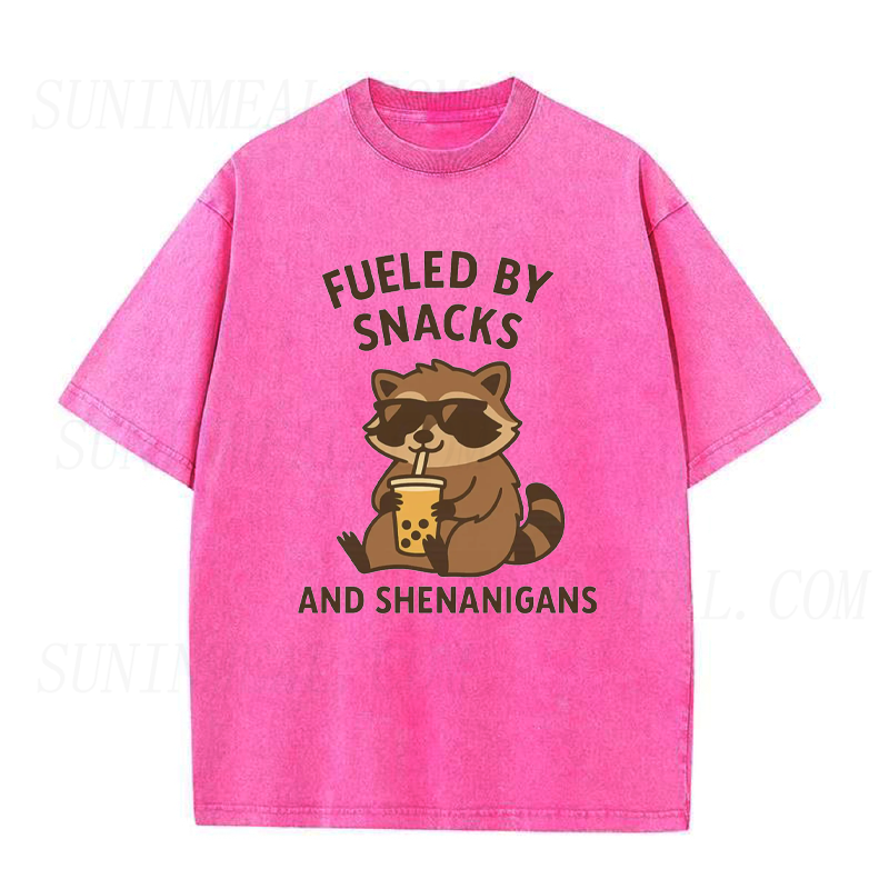 Fueled By Snacks Raccoon Tee