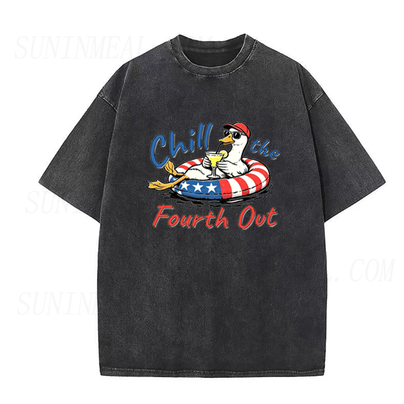 Chill The Fourth Out Duck Unisex Tee