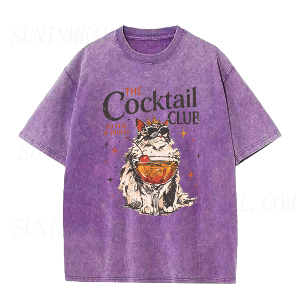 The Cocktail Club Cool Cat Graphic Unisex Tee