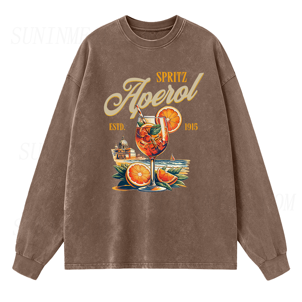 Aperol Cocktail Italian Spritz Long Sleeve Unisex Tee