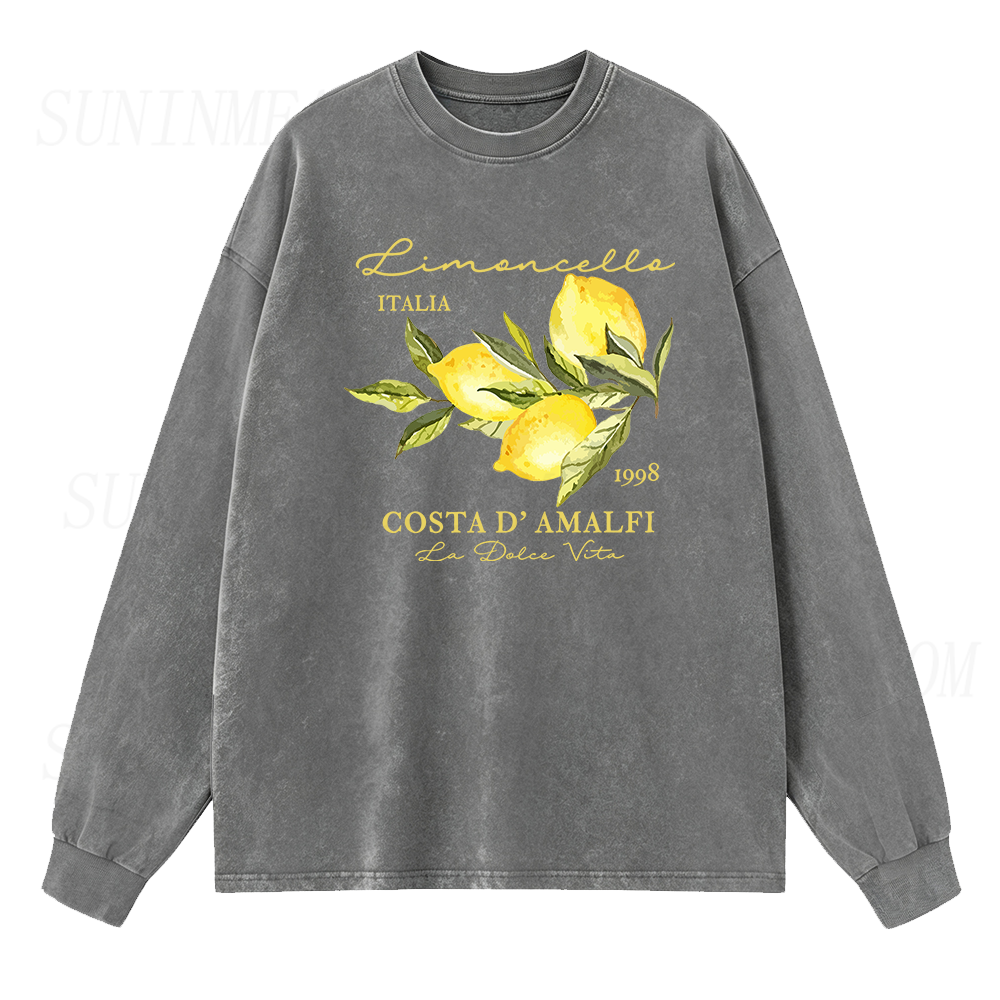Retro Limoncello La Dolce Vita Long Sleeve Unisex Tee