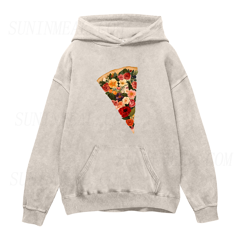 flowers pizza Unisex Hoodie