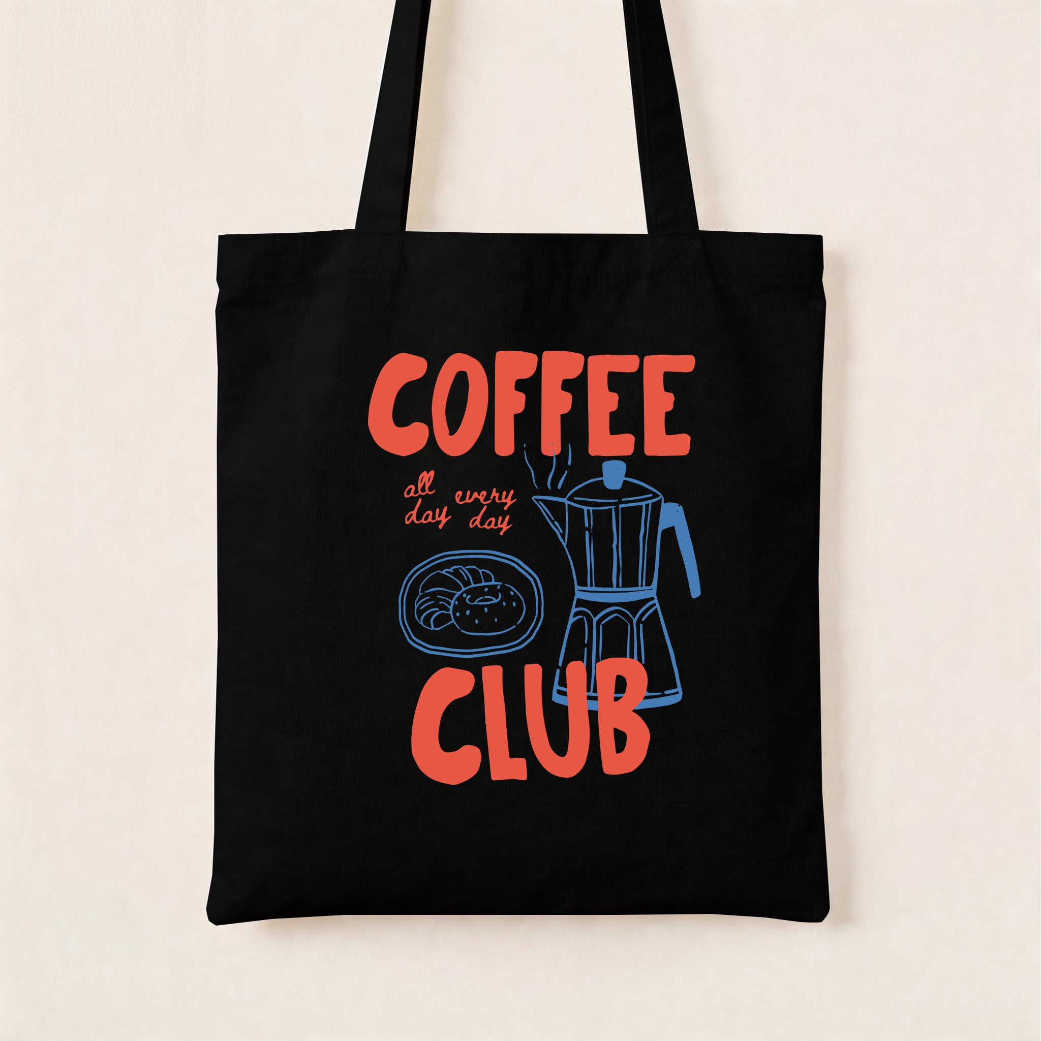 Coffee Club Canvas Tote Bag