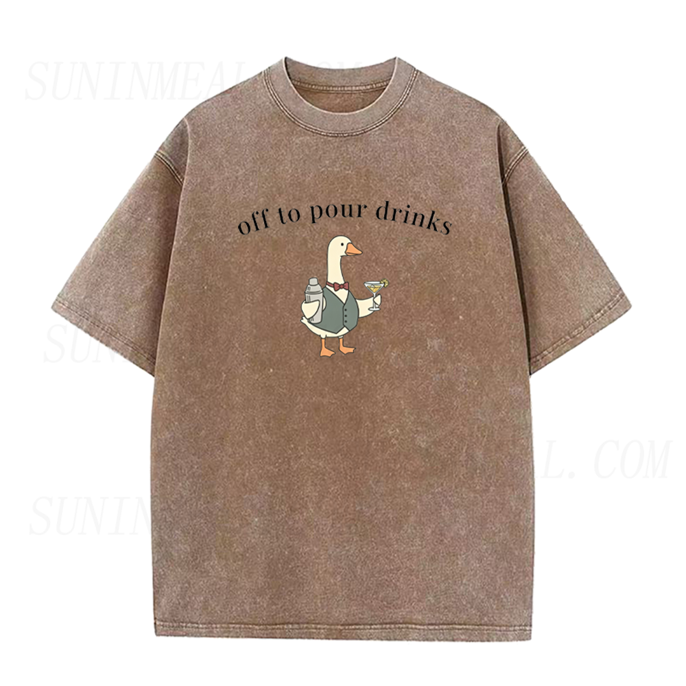 Funny Bartender Goose Unisex Tee