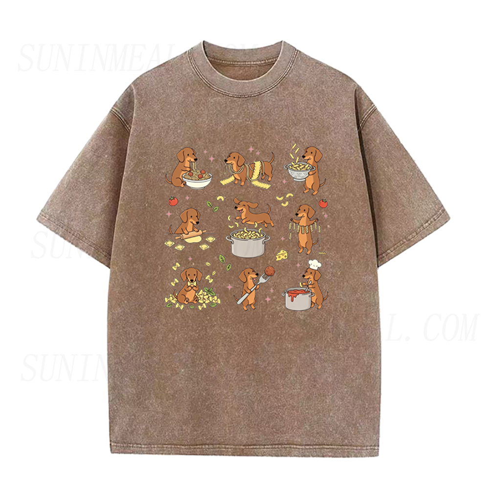 Funny Dachshund Pasta Unisex Tee