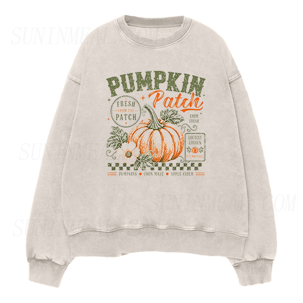 Retro Pumpkin Patch Unisex Crewneck Sweatshirt
