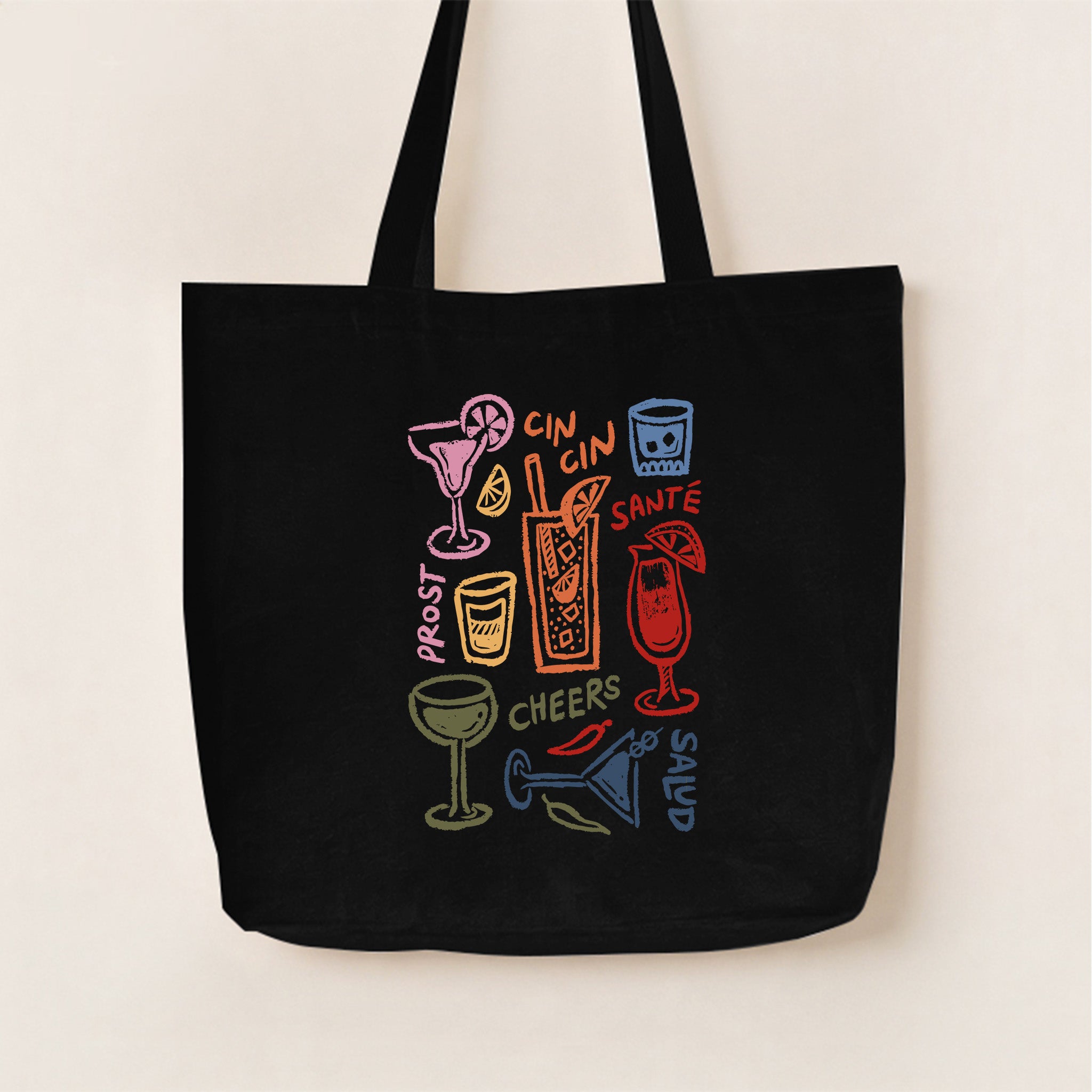 Wine Glasses Drink Canvas Tote Bag