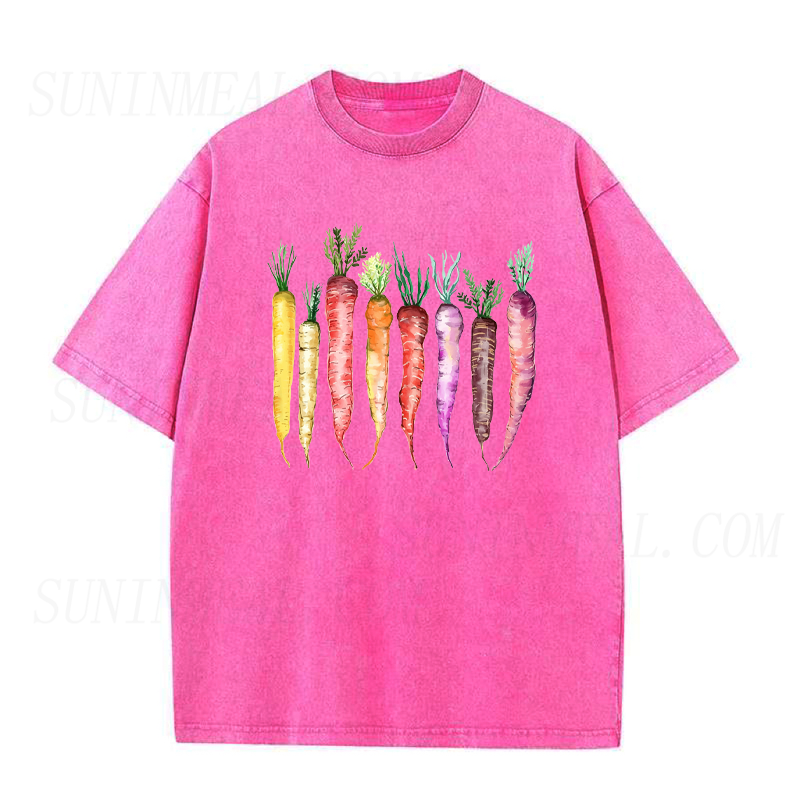 Watercolor Rainbow Carrots Unisex Tee